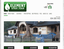 Tablet Screenshot of elementsprayfoam.com